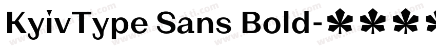 KyivType Sans Bold字体转换
